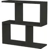 Image de Fabrizia - Table basse, 60x20x60h cm Anthracite Noir, Porte-revues