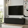 Image de Goro - Meuble TV, 140x36x38h cm Noir, une   tag ¨re