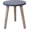 Image de Rebecca Mobili Table basse en MFD et bois de paulownia, gris et marron