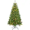 Image de Rebecca Mobili Sapin de Noël 180 cm avec 300 lumières LED en PVC, vert