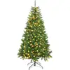 Image de Rebecca Mobili Sapin de Noël 210 cm avec 400 lumières LED en PVC, vert