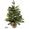 Image de Rebecca Mobili Sapin de Noël artificiel, H 60 cm, 50 lumières LED, PVC et PE, vert