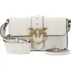 Image de PINKO sac à épaule bandoulière Love One Mini Slouchy FL Bianco Seta - Antique Gold écru