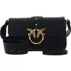 Image de PINKO sac à épaule bandoulière Love One Mini Slouchy FL Nero - Antique Gold noir