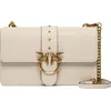 Image de PINKO sac à épaule bandoulière Love One Classic DC Shoulderbag Bianco Seta - Antique Gold écru