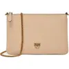 Image de PINKO sac à épaule bandoulière Flat Classic Beige - Smoke Grey - Antique Gold