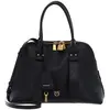 Image de PINKO sac à main sac à épaule bandoulière Bowling Bag Vitello Mor Black - Antique Gold noir