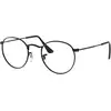 Image de Ray - Ban Unisex Ray - Ban RX3447V ROUND METAL 2503 Montures optiques Métal Noir Transparent Ronde Normale