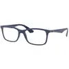 Image de Ray - Ban Unisex Ray - Ban RX7047 5450 Montures optiques Injecté Bleu Transparent Carré Normale