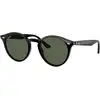 Image de Ray - Ban Unisex Ray - Ban RB2180 601/71 Lunettes de soleil Injecté Noir Vert Ronde Normale