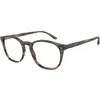 Image de Giorgio Armani Homme Giorgio Armani AR7074 5405 STRIPED MATTE DARK BROWN Montures optiques Acétate Marron Pantos Normale