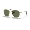 Image de Ray - Ban Unisex Ray - Ban RB3548N HEXAGONAL 001 Lunettes de soleil Métal Or G15 Géométrique Normale