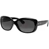 Image de Ray - Ban Femme Ray - Ban RB4101 JACKIE OHH 601/T3 Lunettes de soleil Injecté Noir Gris Papillon Polarisé