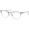 Image de Ray - Ban Unisex Ray - Ban RX5154 CLUBMASTER 2001 Montures optiques Acétate Blanc Transparent Carré Normale