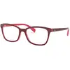 Image de Ray - Ban Femme Ray - Ban RX5362 5777 Montures optiques Acétate Rouge Transparent Papillon Normale