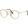 Image de Ray - Ban Unisex Ray - Ban RX3447V ROUND METAL 2945 Montures optiques Métal Tortue Transparent Ronde Normale