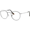 Image de Ray - Ban Unisex Ray - Ban RX3447V ROUND METAL 2970 Montures optiques Métal Bleu Transparent Ronde Normale