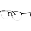 Image de Ray - Ban Unisex Ray - Ban RX6375 2861 Montures optiques Métal Noir Transparent Pantos Normale