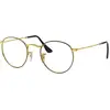 Image de Ray - Ban Unisex Ray - Ban RX3447V ROUND METAL 2991 Montures optiques Métal Noir Transparent Ronde Normale