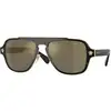 Image de Versace Homme Versace VE2199 12524T Lunettes de soleil Métal Tortue Gris Géométrique Miroir