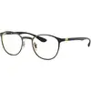 Image de Ray - Ban Unisex Ray - Ban RX6355 2994 Montures optiques Métal Noir Transparent Pantos Normale