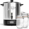 Image de St ©rilisateur de bocaux  ©lectrique cuve inox avec robinet 23l 2500w + 4 bocaux de 1l - Le Parfait - LPF.STV23INA -