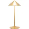 Image de Lampe de table LED Zafferano Pina L Desk or, rechargeable, 6W IP65, tactile, tête magnétique, pour intérieur/extérieur