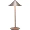 Image de Lampe de table LED rechargeable Zafferano Pina L Desk bronze, 6W, IP65, variateur, tête magnétique, intérieur/extérieur