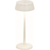 Image de Lampe de table LED Wi-Fi connectée Zafferano Sister Light blanc nacré rechargeable dimmable 2200-2700-3000-4000K 3,2W h33cm