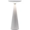 Image de Zafferano Damina - Lampe de table LED rechargeable, variateur, autonomie 8 h, IP65 - Sans fil, finition aluminium gris