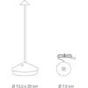 Image de Lampe de table LED Pina Pro Bronze, rechargeable et à intensité variable - 2,2 W, 2200-2700-3000 K, IP54