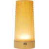 Image de Zafferano Soffio - Lampe De Table Led Rechargeable, Variateur, Sans Fil, Autonomie 10 H, Verre Soufflé Or Mat Et Ambré