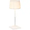Image de Lampe de table rechargeable à LED Poldina Classic Zafferano avec variateur - Design élégant sans fil, blanche