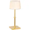 Image de Lampe de table rechargeable à LED Poldina Classic Zafferano avec variateur - Design élégant sans fil, couleur or