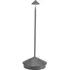 Image de Lampe de table LED Pina Pro, gris foncé, rechargeable et dimmable, sans fil, Safran, 2200-2700-3000K, IP54, autonomie 12 heures