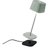 Image de Lampe De Table Led Zafferano Ofelia Pro Sage, Rechargeable Et Dimmable - 2200-2700-3000K - Autonomie Maximale 9H
