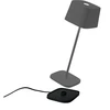 Image de Lampe De Table Led Rechargeable Et Dimmable Zafferano Ofelia Pro Gris Foncé - 2200-2700-3000K - Autonomie Maximale 9H