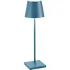 Image de Lampe de table LED Zafferano Poldina Pro Avio Blue rechargeable dimmable autonomie jusqu'à 12 h IP65 usage extérieur