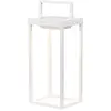 Image de Zafferano - Lanterne Solaire 2 Led 37,3 Cm - Lampe Murale Et De Table 2W Avec Batterie Et Capteur Crépusculaire - Blanc