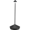 Image de Lampe De Table Led Pina Pro Noir Mat Rechargeable Et Dimmable Sans Fil Zafferano