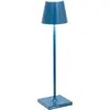 Image de Lampe De Table Led Poldina Pro Micro Blu Capri, Rechargeable Et Dimmable Avec Une Autonomie Jusqu'À 12 Heures