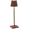 Image de Lampe De Table Led Poldina Pro Micro Corten, Rechargeable Et Dimmable Avec Une Autonomie Allant Jusqu'À 12 Heures