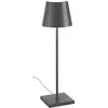 Image de Lampe De Table Poldina Gris Foncé Avec Cable 230V Led Dimmable 11X38 Cm Design Moderne En Aluminium