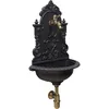 Image de Fonderia Bongiovanni - Fontaine Murale Granada En Fonte Grise Pour Jardin Potager Avec Robinet Et Siphon En Laiton Bruni Cod.147/c