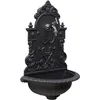 Image de Fonderia Bongiovanni - Fontaine Murale Granada En Fonte Grise Pour Jardin Avec Robinet En Laiton Chrome