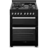 Image de Cuisinière pose libre LA GERMANIA SM61DFN Noire 3 feux gaz + 1 plaque électrique 2 fours 60 L + 30 L catalyse - Neuf
