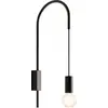 Image de Zafferano - Applique Filo, orientable à 200, métal peint, ampoule E27 max 60W incluse, H 61cm - Noir