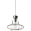 Image de Zafferano Suspension, verre soufflé et métal, ø 320x3150 mm, 1X E27 de 70 Watt, IP20, structure grise, verre transparent