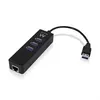 Image de Hub Ewent EW1140 USB-A vers USB 3.1/RJ-45 Noir