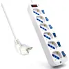Image de Bloc multiprise avec 6 prises et interrupteur Ewent EW3932-5M 3500W Blanc